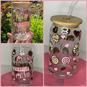 Concha y Cafecito Custom Glass Cup!